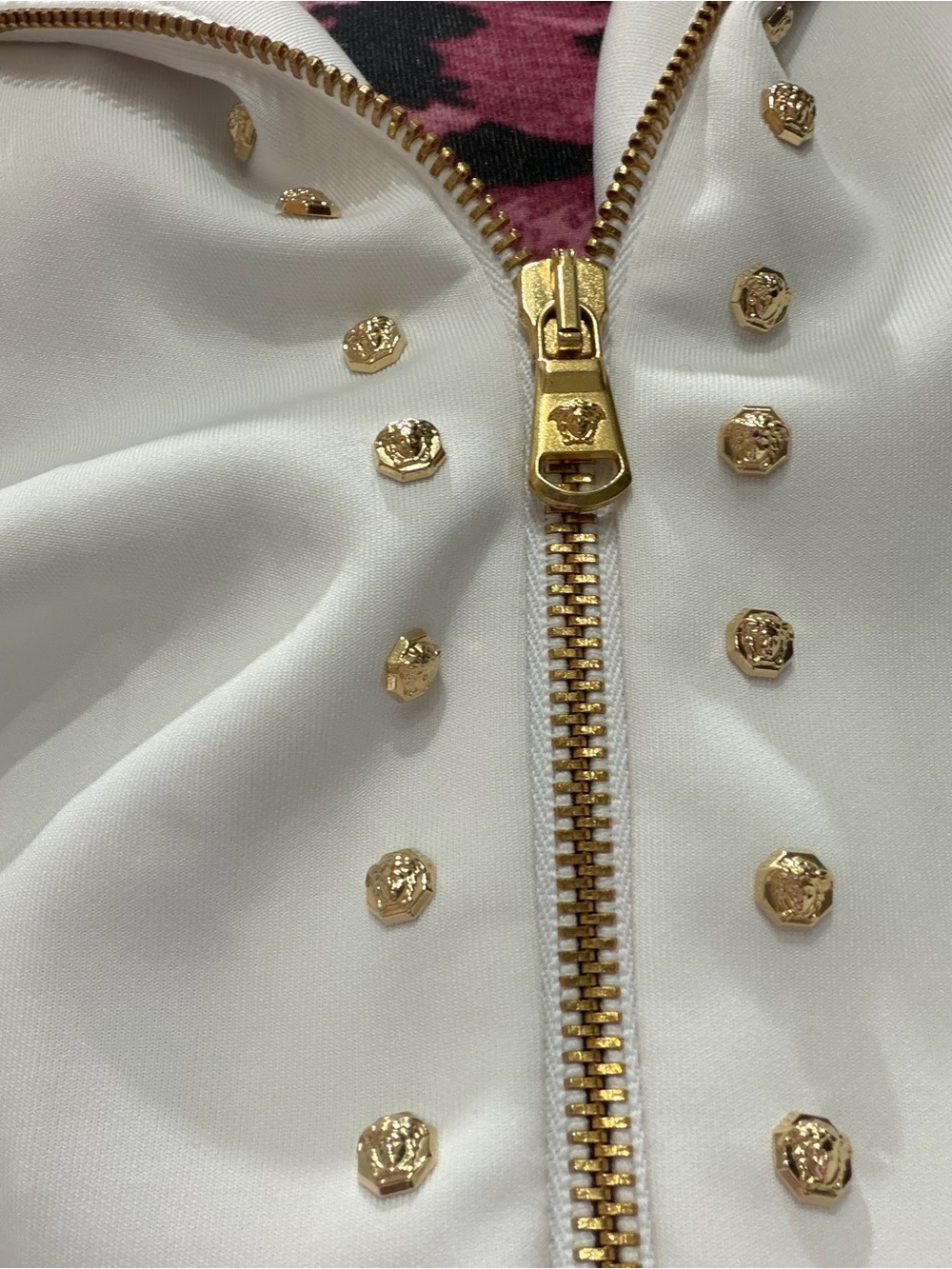 Versace Hoodie with Gold Medusa head Studs - Picture 4 of 5